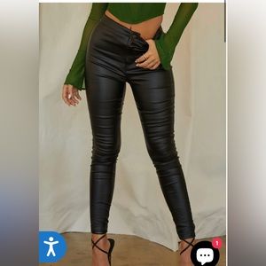 PU leather pants